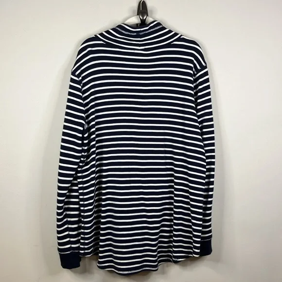 J Crew Factory striped funnel neck top - Picture 5 of 8